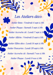 Les ateliers déco